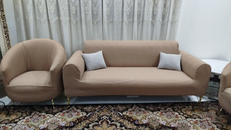 کاورمبل طرح اسکوار مصطفیکاور هفت نفره۳/۲/۱/۱ سوپرکش دولایه(ساده)
